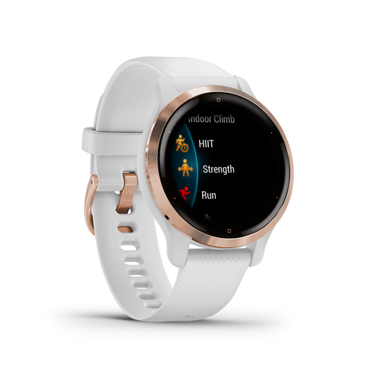 Venu® 2S, Rose Gold Stainless Steel Bezel With White Case And Silicone Band