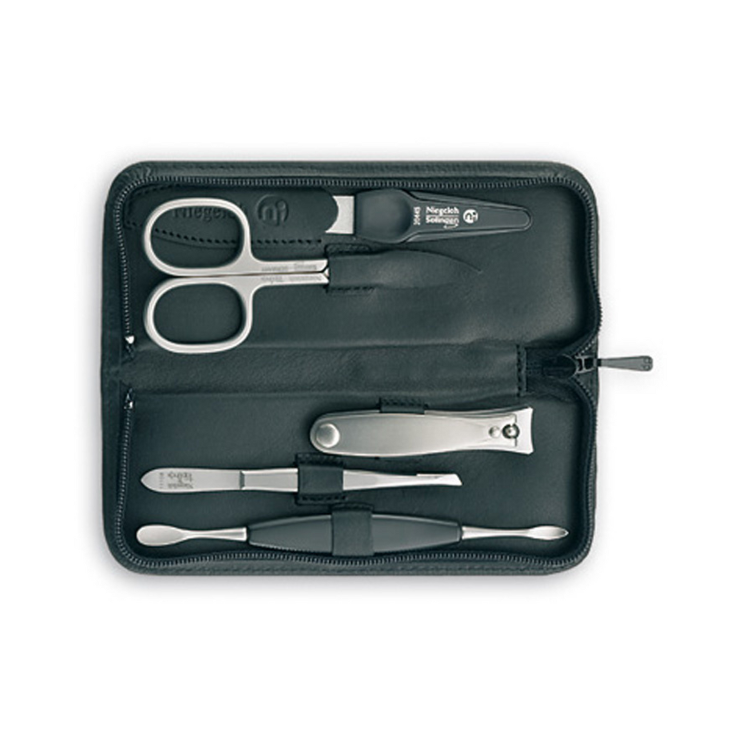 Niegeloh Nevada ZIP Medium 5pc Manicure Set in High Quality Zipper Case