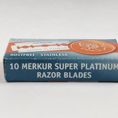 Merkur Super Platinum Double Edge Safety Razor Blades (10 Packs, 10 Blades/Pack)