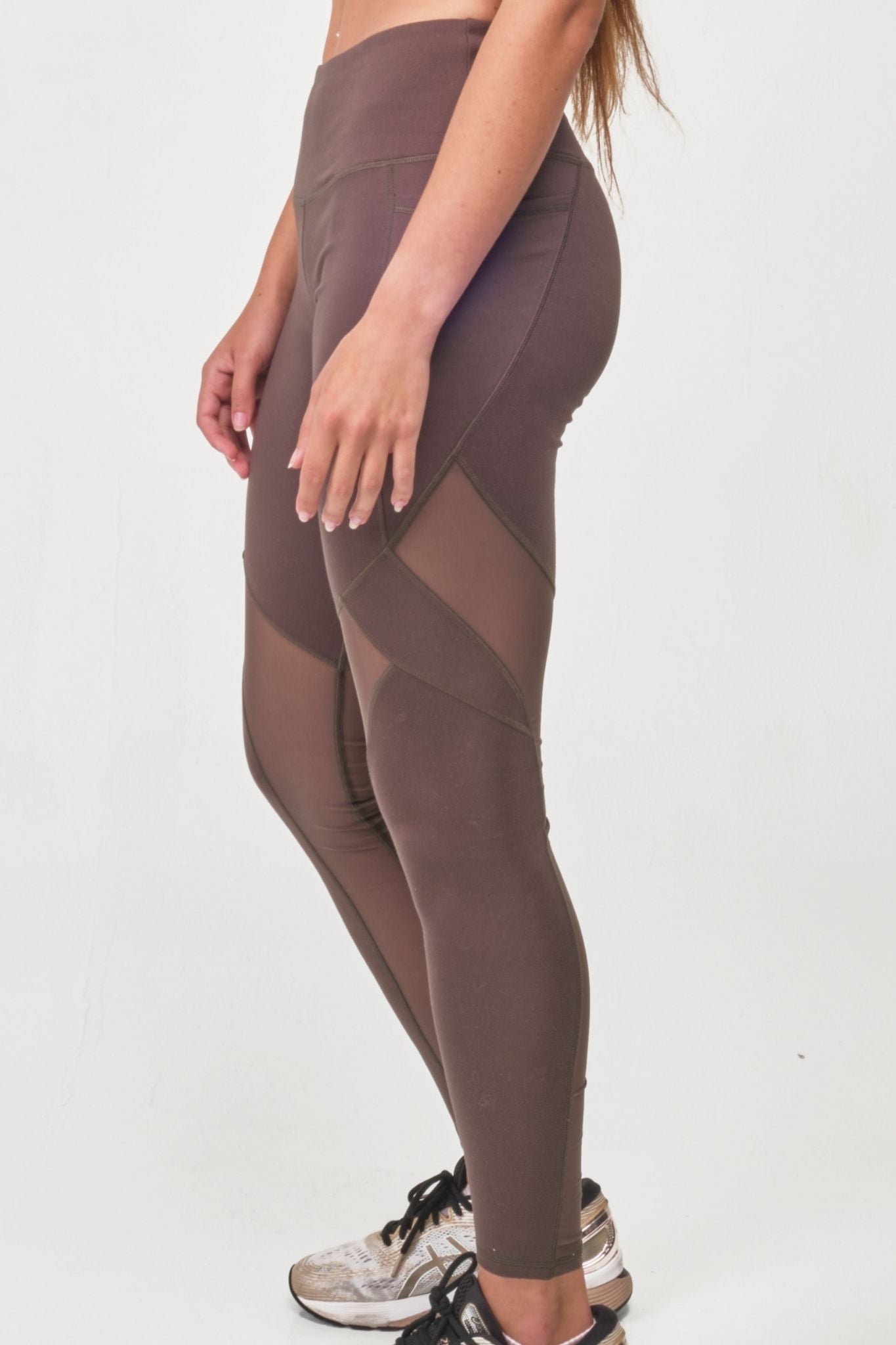 High-Rise Mesh Legging With Pockets