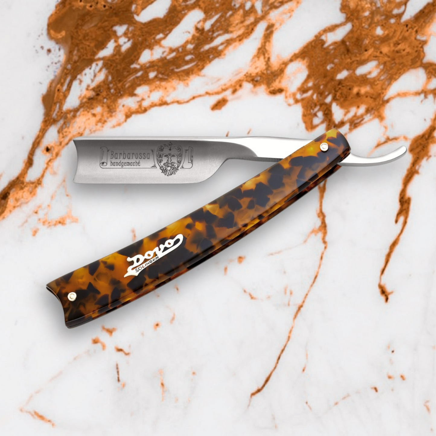 DV-803513, Dovo Straight Razor Barbarossa, 5/8”, Carbon, 1/1 Full Hollow, Spanish Head