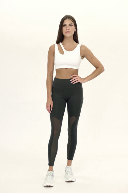 High-Rise Mesh Legging With Pockets