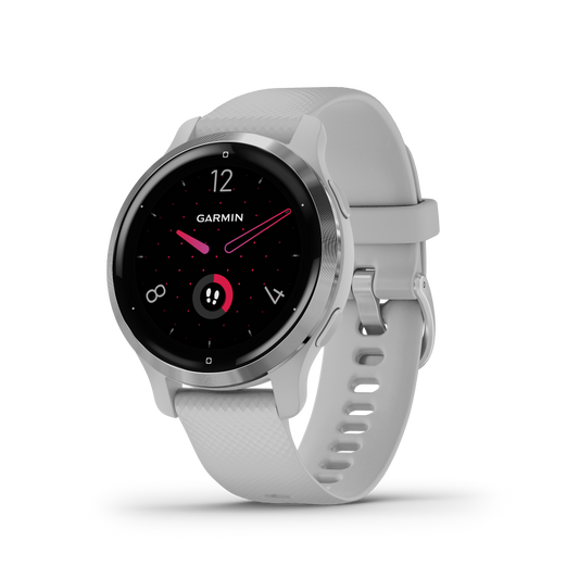 Venu® 2S, Silver Stainless Steel Bezel With Mist Greycase And Silicone Band