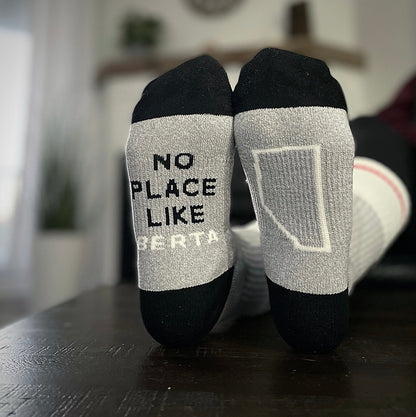 Unisex - No Place Like Berta - Padded Crew Sock - Grey / Black