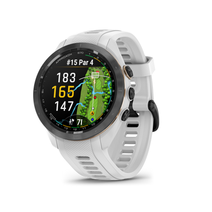 Approach® S70 Black Ceramic Bezel With White Silicone Band