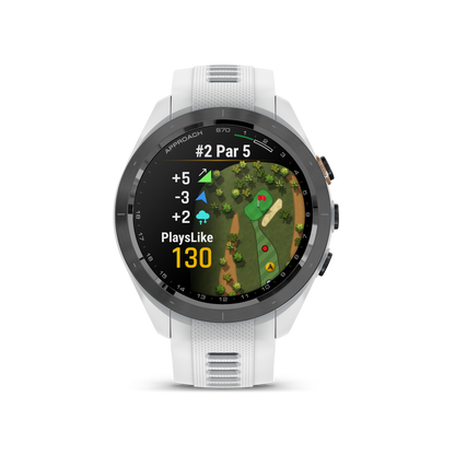 Approach® S70 Black Ceramic Bezel With White Silicone Band