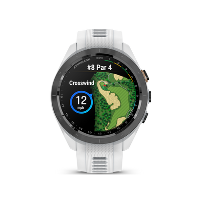 Approach® S70 Black Ceramic Bezel With White Silicone Band