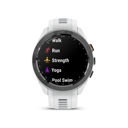 Approach® S70 Black Ceramic Bezel With White Silicone Band