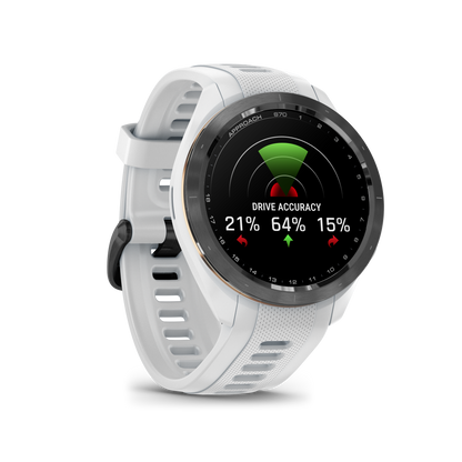 Approach® S70 Black Ceramic Bezel With White Silicone Band