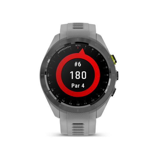 Approach® S70 Black Ceramic Bezel With Gray Silicone Band