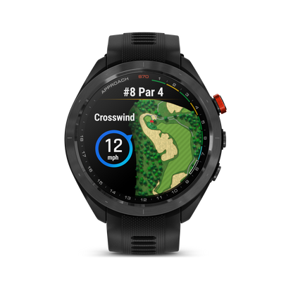 Approach® S70 Black Ceramic Bezel With Black Silicone Band