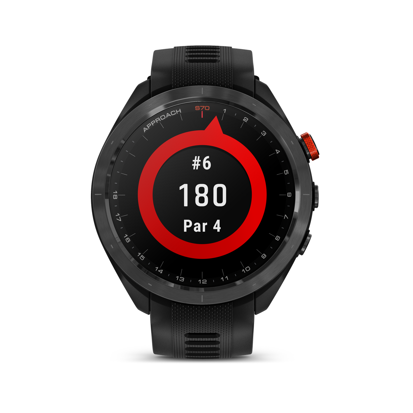 Approach® S70 Black Ceramic Bezel With Black Silicone Band