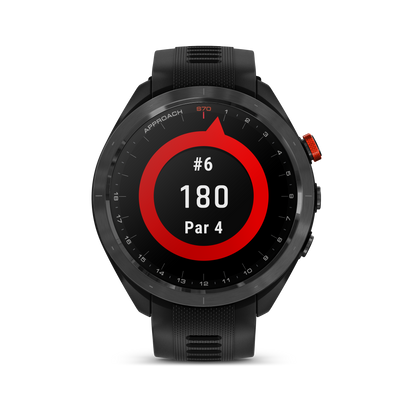 Approach® S70 Black Ceramic Bezel With Black Silicone Band