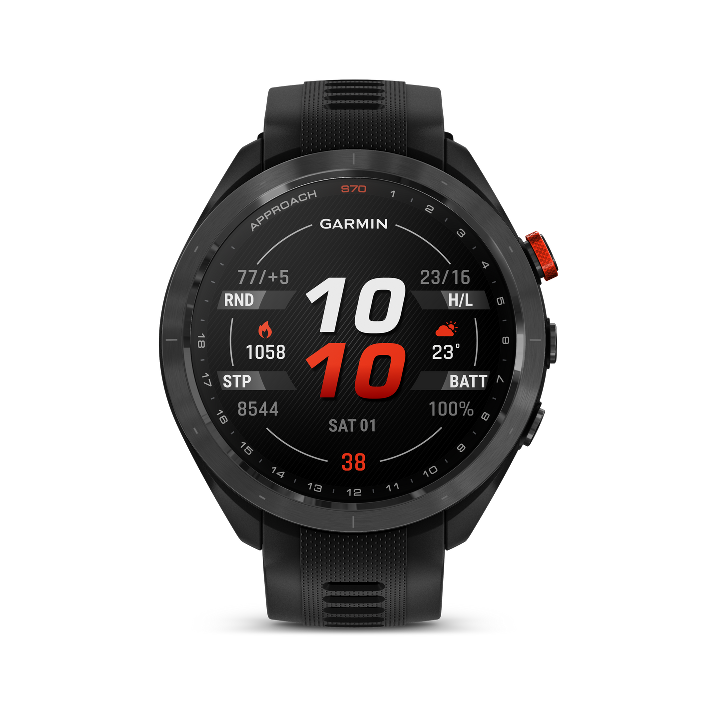 Approach® S70 Black Ceramic Bezel With Black Silicone Band