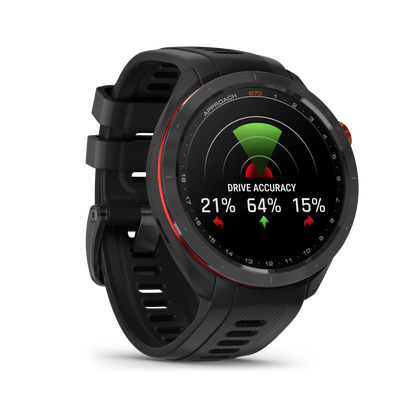 Approach® S70 Black Ceramic Bezel With Black Silicone Band