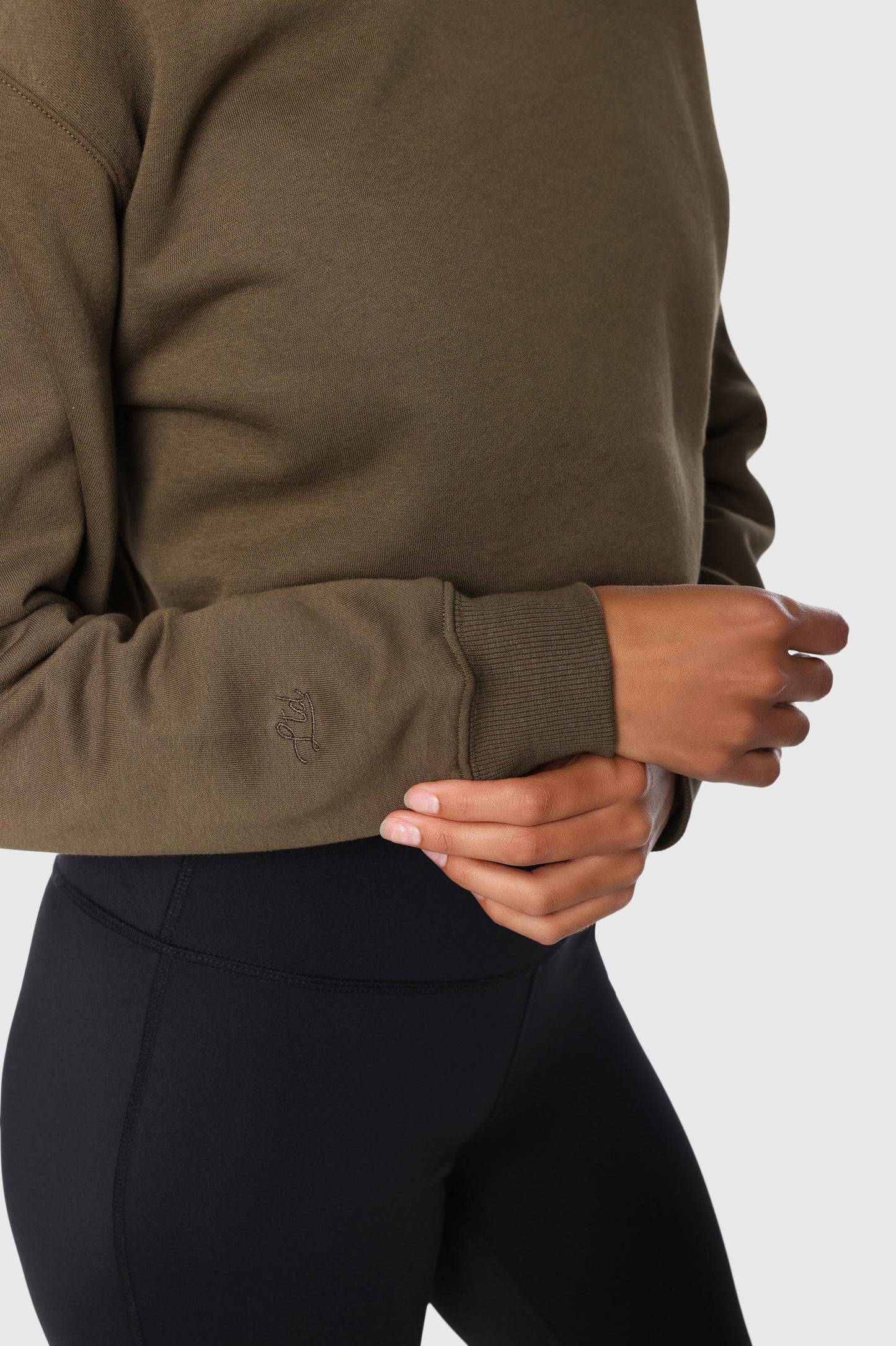 Cinch-Waist Crewneck