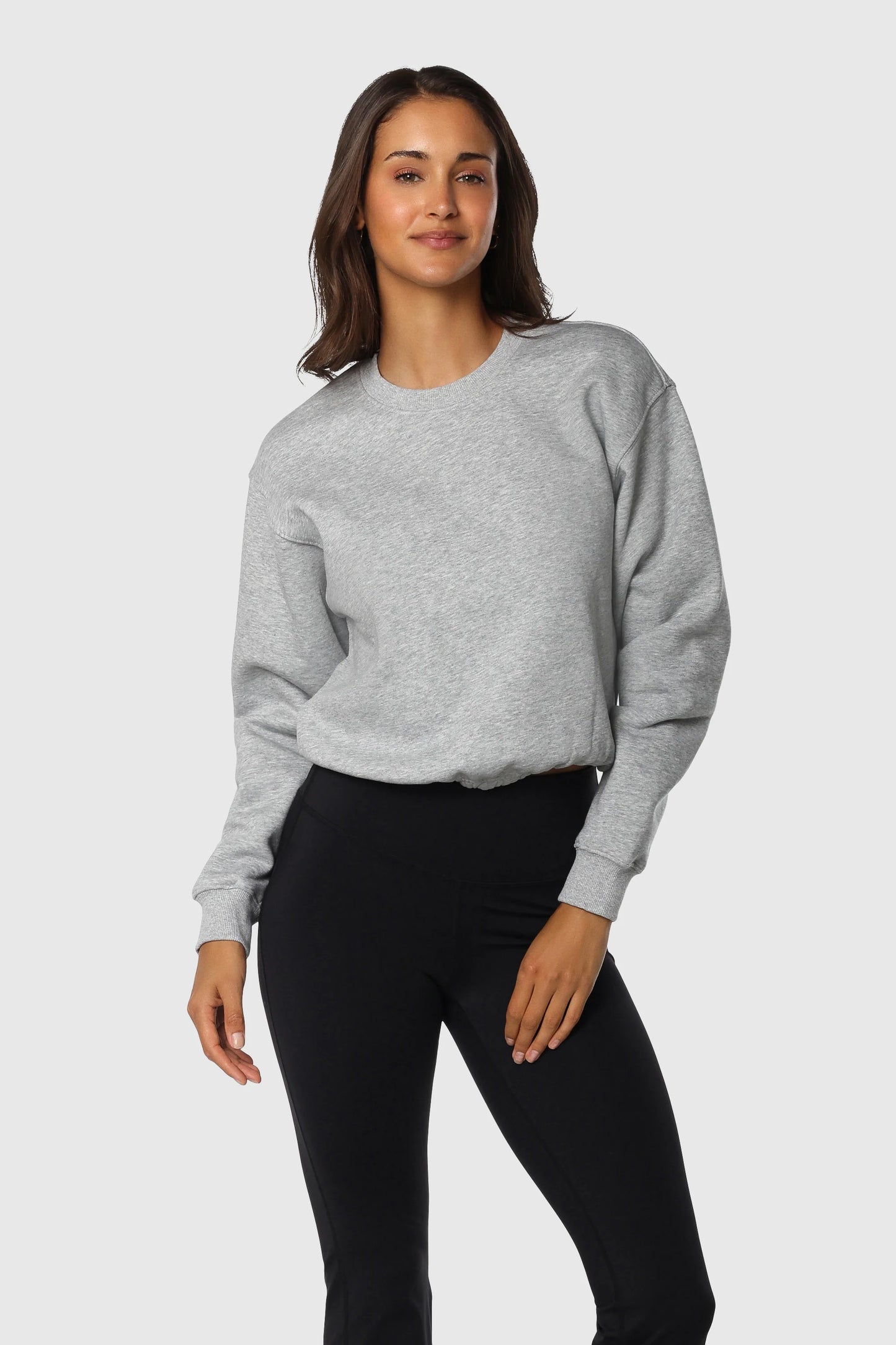 Cinch-Waist Crewneck