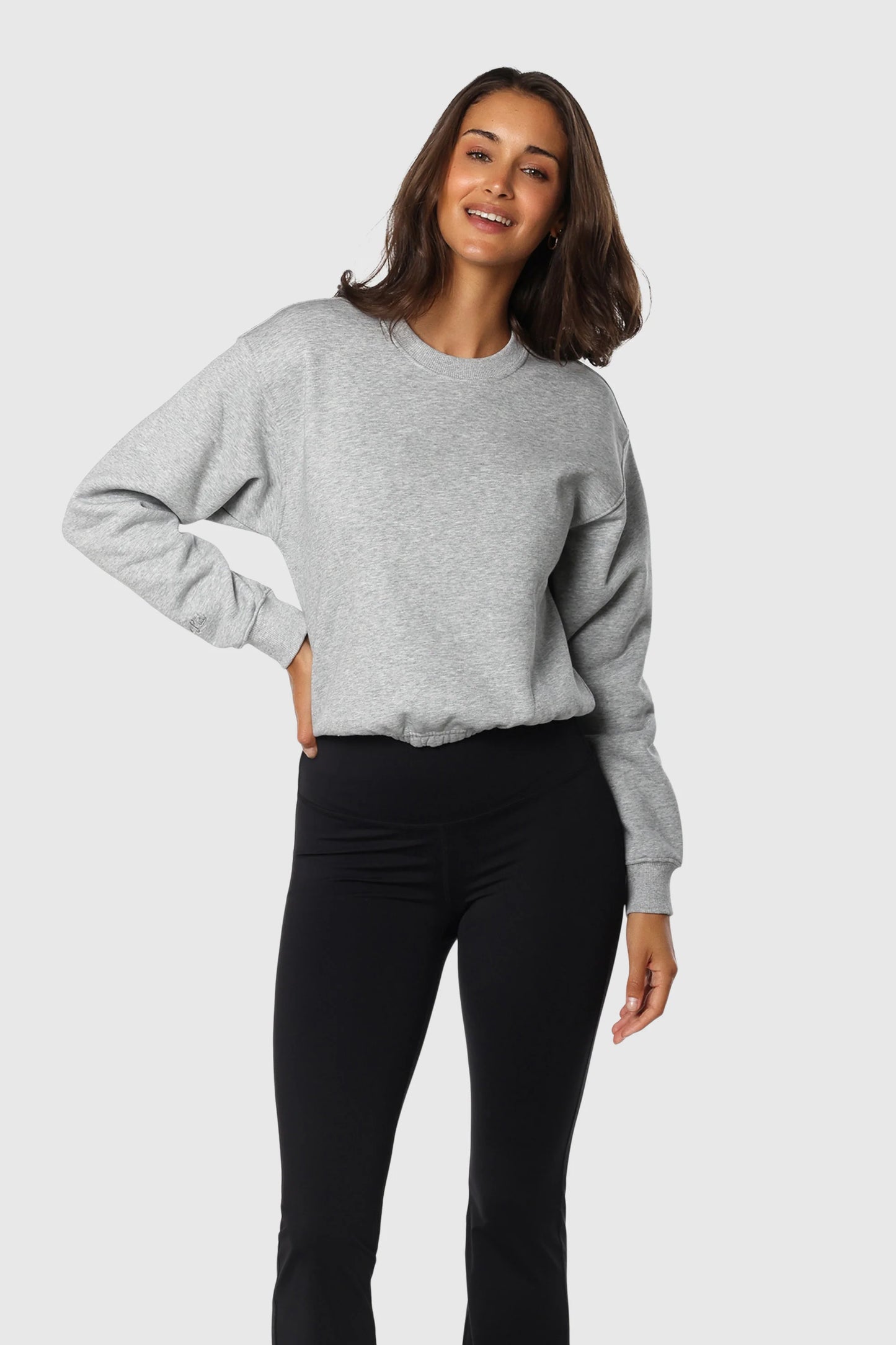 Cinch-Waist Crewneck