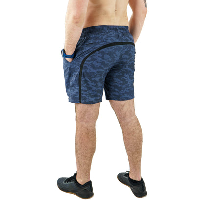 Unlimited Shorts Blue Camo (7.5")