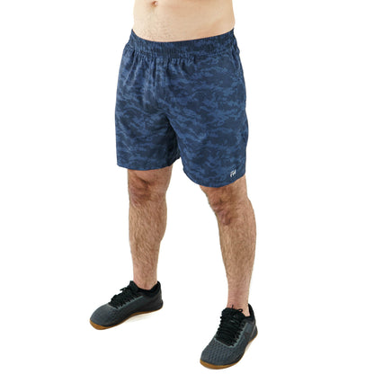 Unlimited Shorts Blue Camo (7.5")