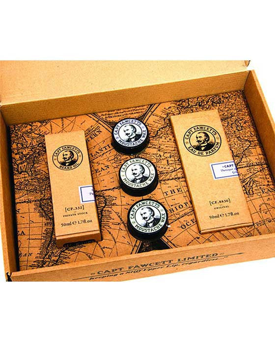 Captain Fawcett's Perfum, Wax & Beard Oil Gift Set