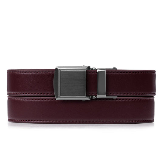 Women's Leather Skinny Brown/Silver Belt