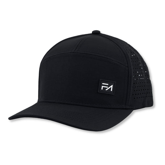 FA 7-Panel Black Snapback