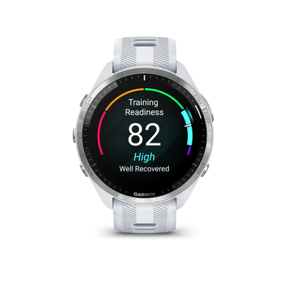 Forerunner® 965, Titanium Bezel With Whitestone Case and Whitestone/Powder Gray Silicone Band