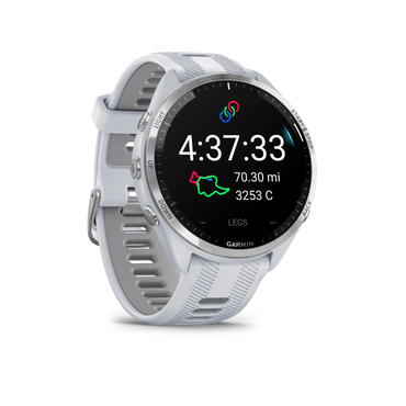 Forerunner® 965, Titanium Bezel With Whitestone Case and Whitestone/Powder Gray Silicone Band