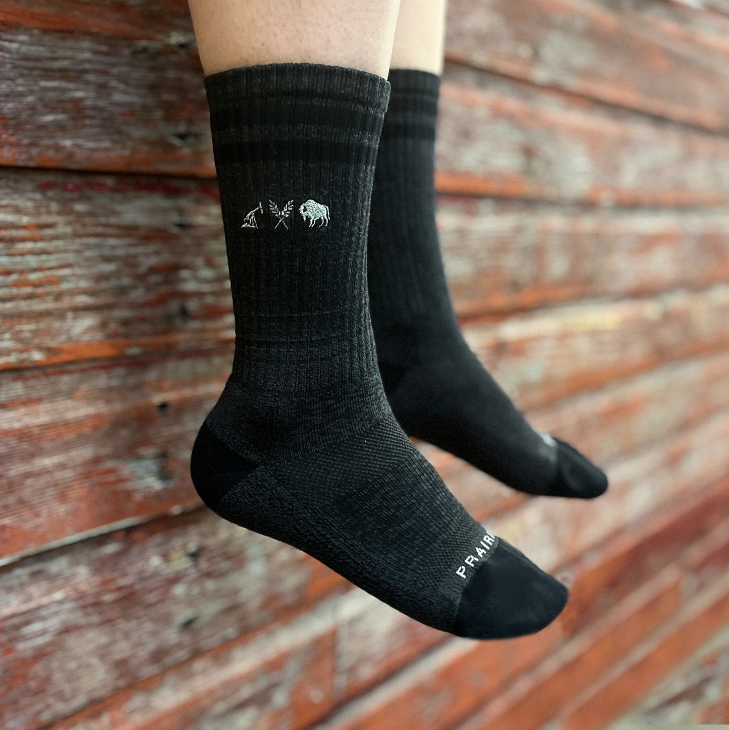 Unisex - Icon Padded Crew Sock - Charcoal / Black