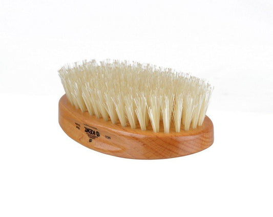 Kent Military Brush, Oval, Beechwood, Pure White Bristle Hairbrush