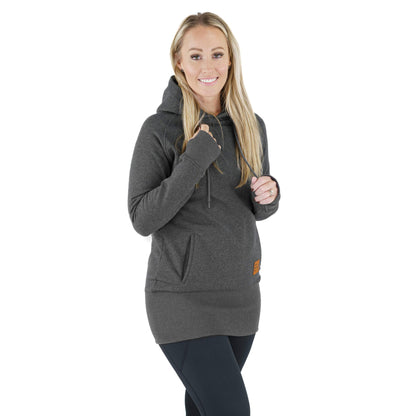 Kora Long Hoodie Charcoal