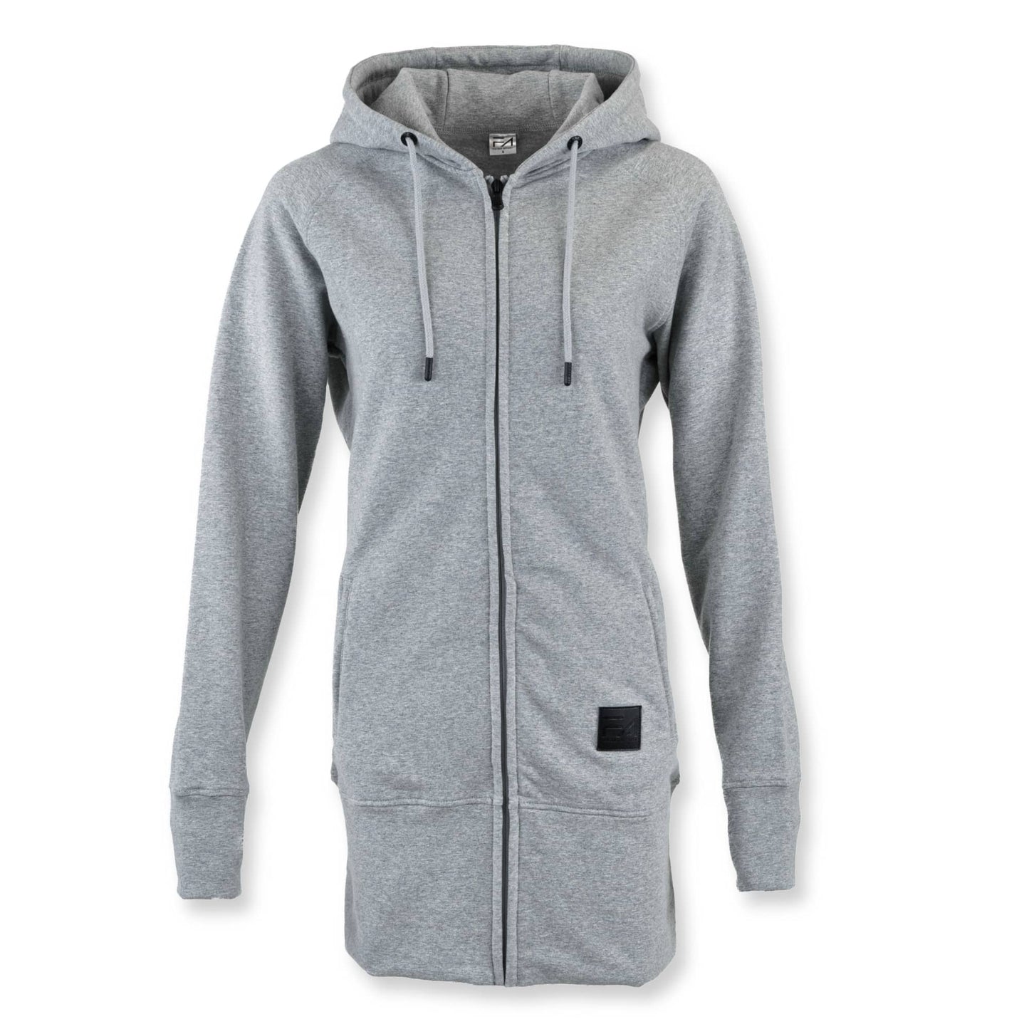 Kora Long Zipup Hoodie Heather Grey