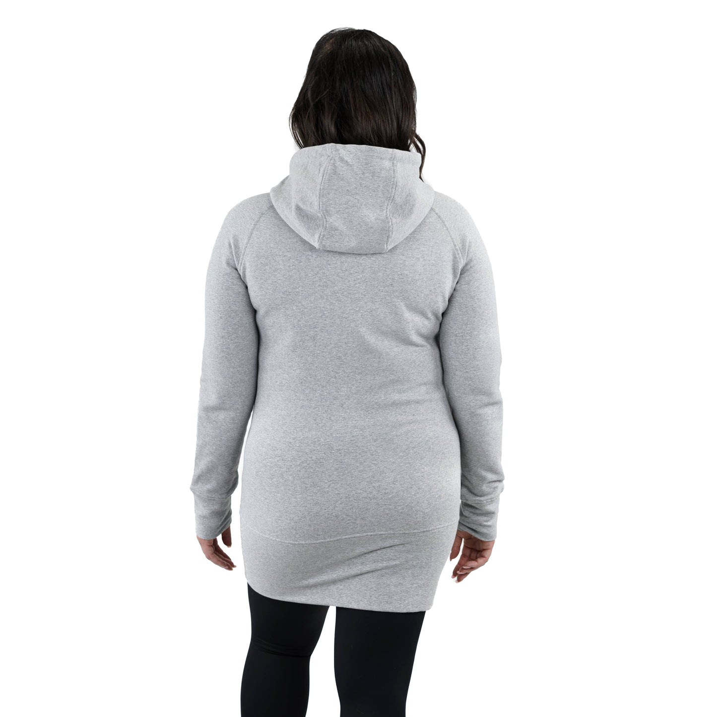 Kora Long Zipup Hoodie Heather Grey