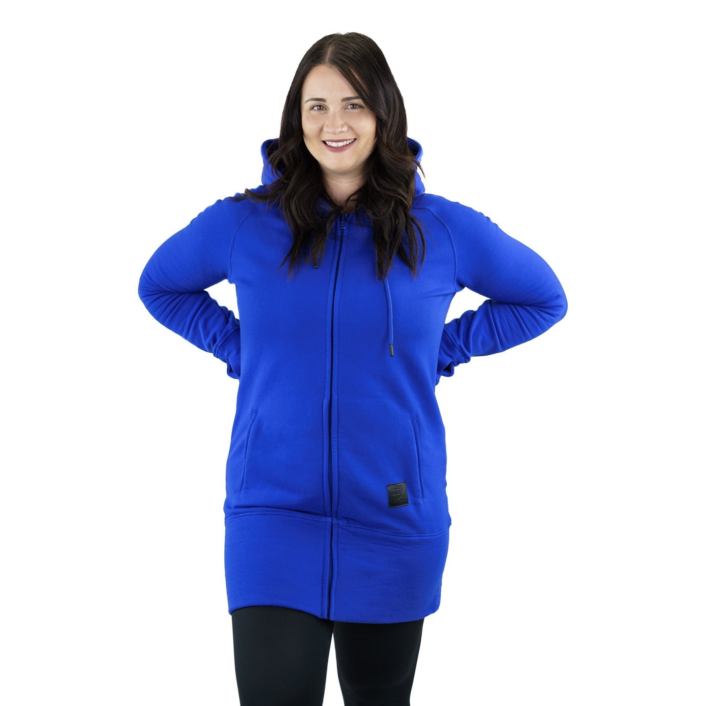 Kora Long Zipup Hoodie Royal Blue