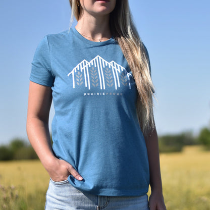 Ladies - Farmhouse Boyfriend T - Heather Teal