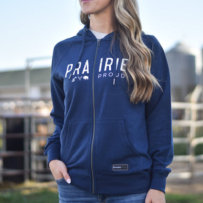 Unisex - Prairie Zip Hood - Navy