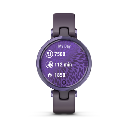 Garmin Lily™ - Smartwatch Sport Edition - Midnight Orchid Bezel With Deep Orchid Case And Silicone Band