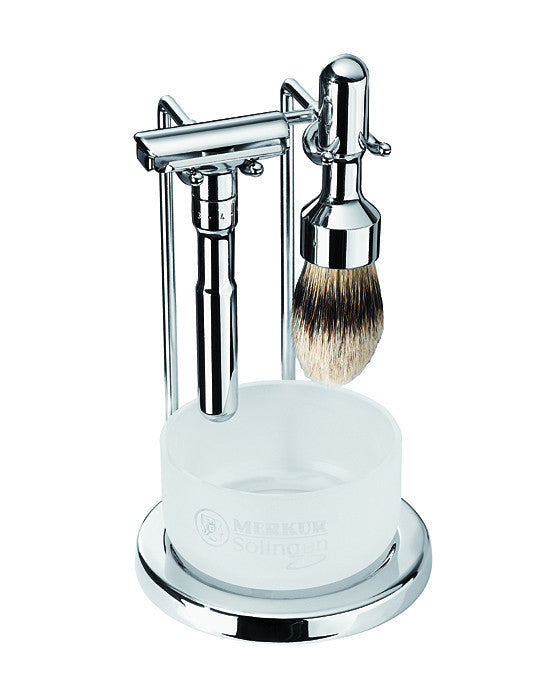 Merkur Future 4pc Double Edge Safety Razor Shaving Set, Polished