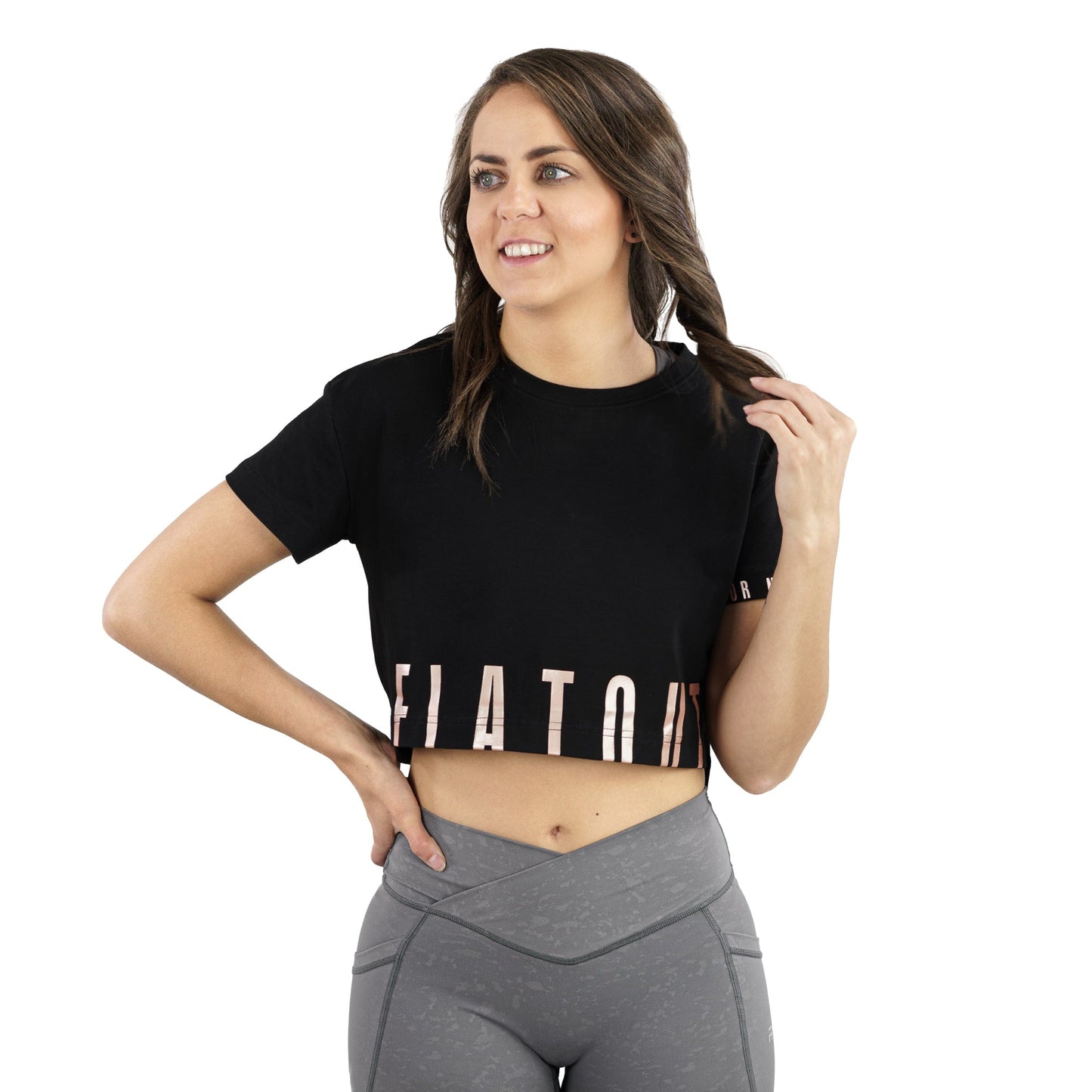 Madi Crop Tee Black