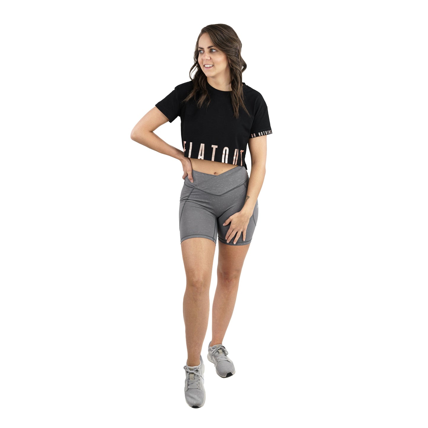 Madi Crop Tee Black