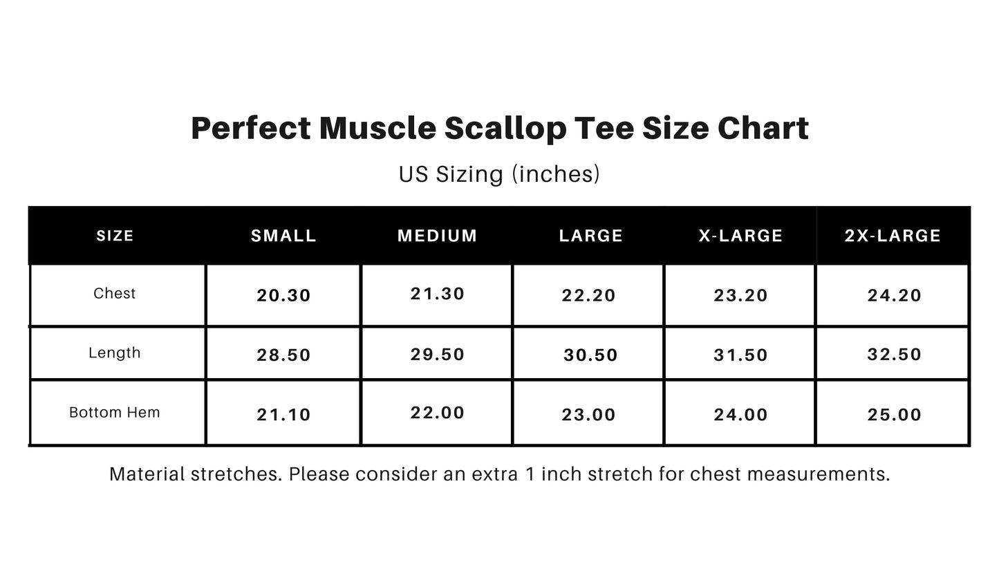 Black Perfect Muscle Scallop Tee