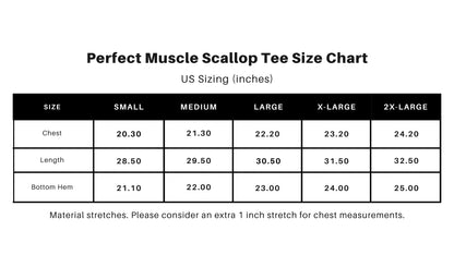 Black Perfect Muscle Scallop Tee