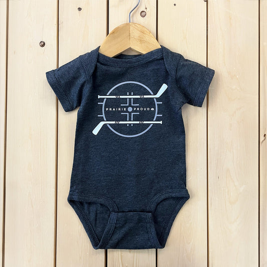 Kids - Powerplay Baby Onesie - Heather Charcoal