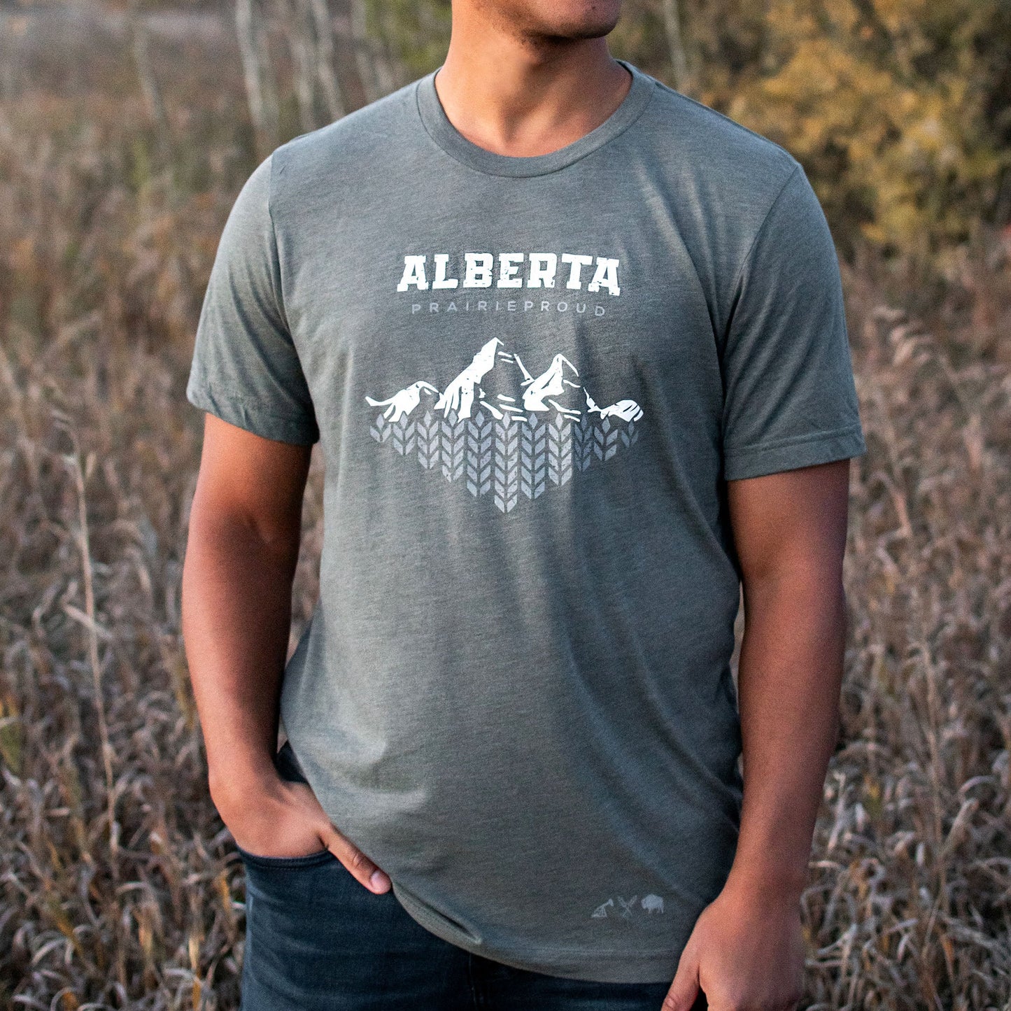 Unisex - Alberta 7.0 Crew T - Heather Military