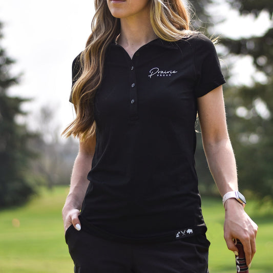 Ladies - Rivers Athletic Polo - Black