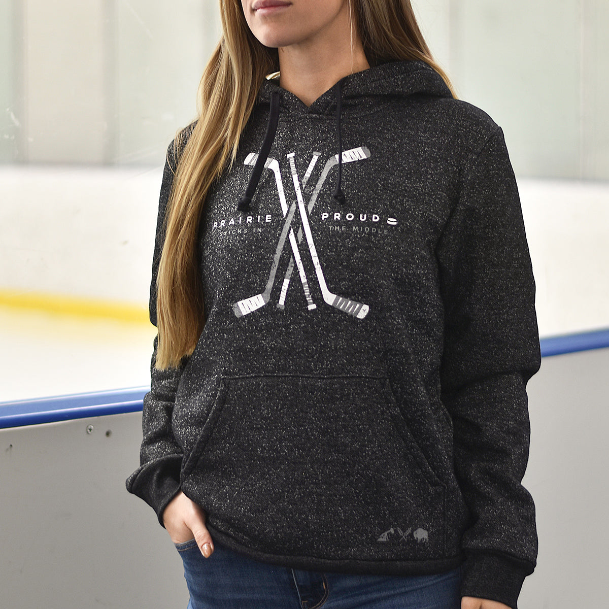 Unisex - Sticks in the Middle Hood - Heather Charcoal