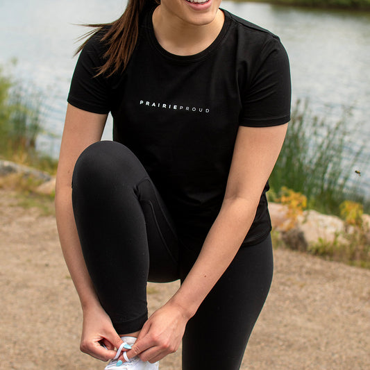 Ladies - Staple Athletic Crew T - Black