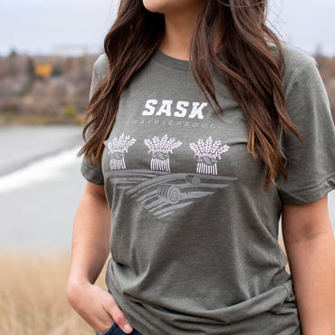 Unisex - Sask 7.0 Crew T - Heather Military