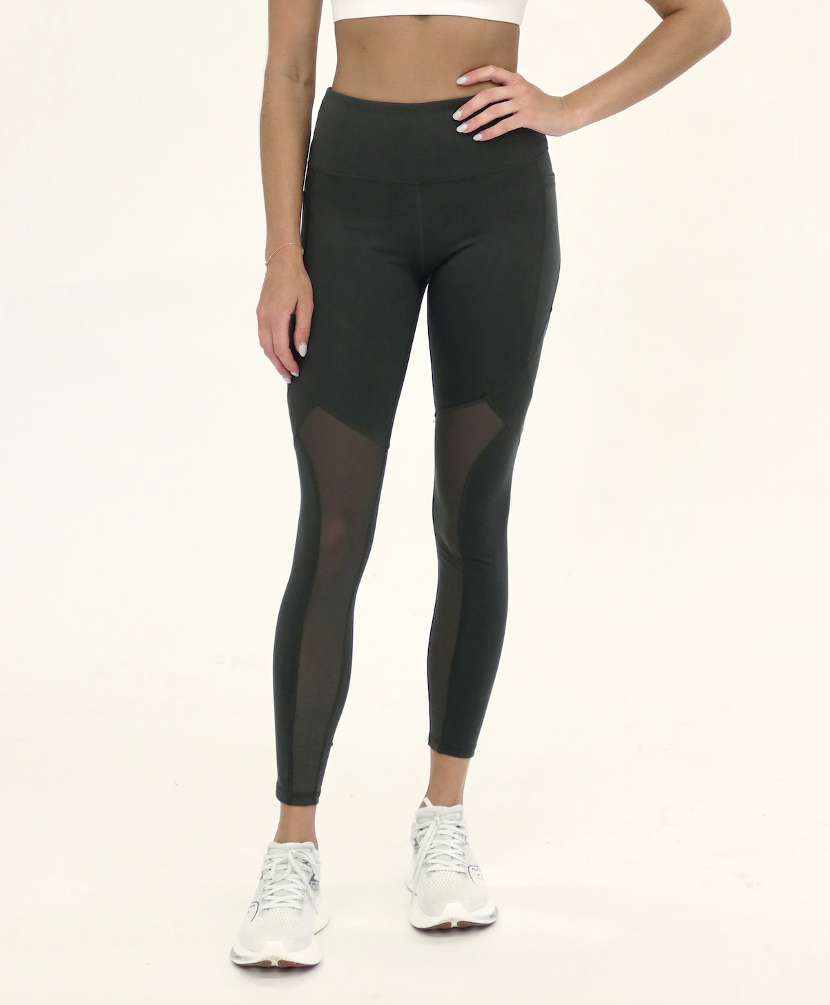 High-Rise Mesh Legging With Pockets